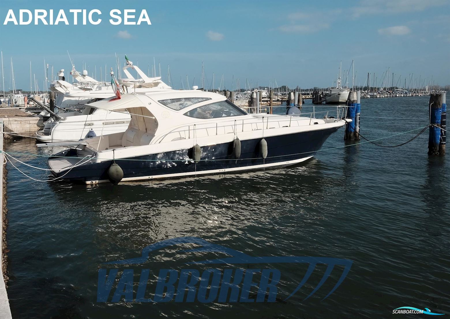 Cayman 43 WA Motorboat 2003, with Caterpillar 3126 Marine Power engine, Italy