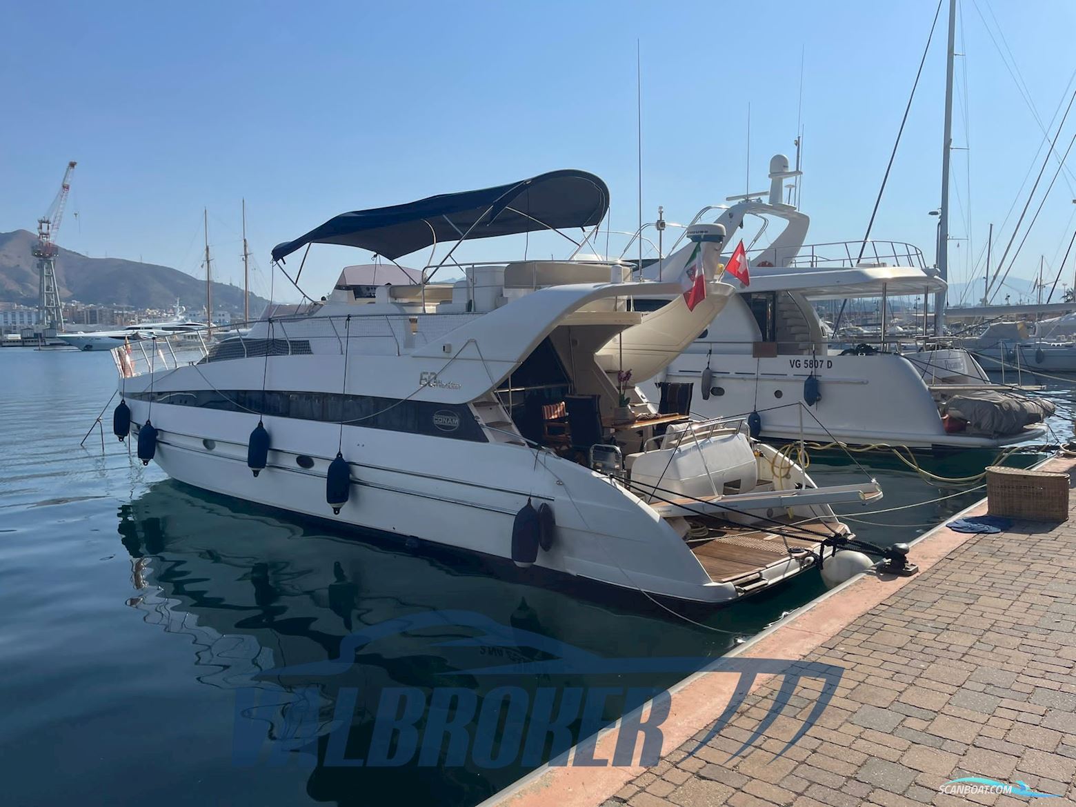 Conam 60 Wide Body Motorboat 2004, with Volvo Penta D12 engine, Italy