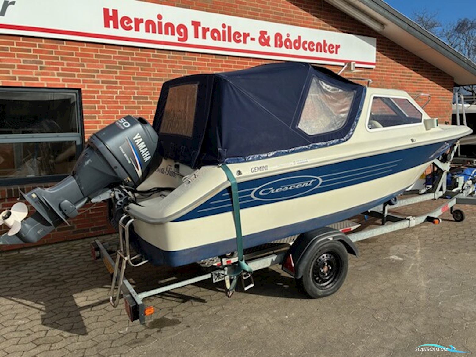 Crescent Gemini m/Yamaha F50 hk og Brenderup trailer
