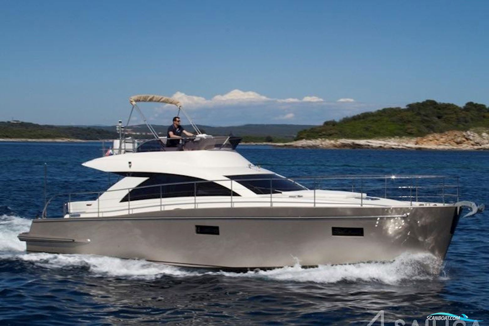 Custom Built Cyrus 13.8 Flybridge Motorboat 2012, with Steyr engine, United Kingdom