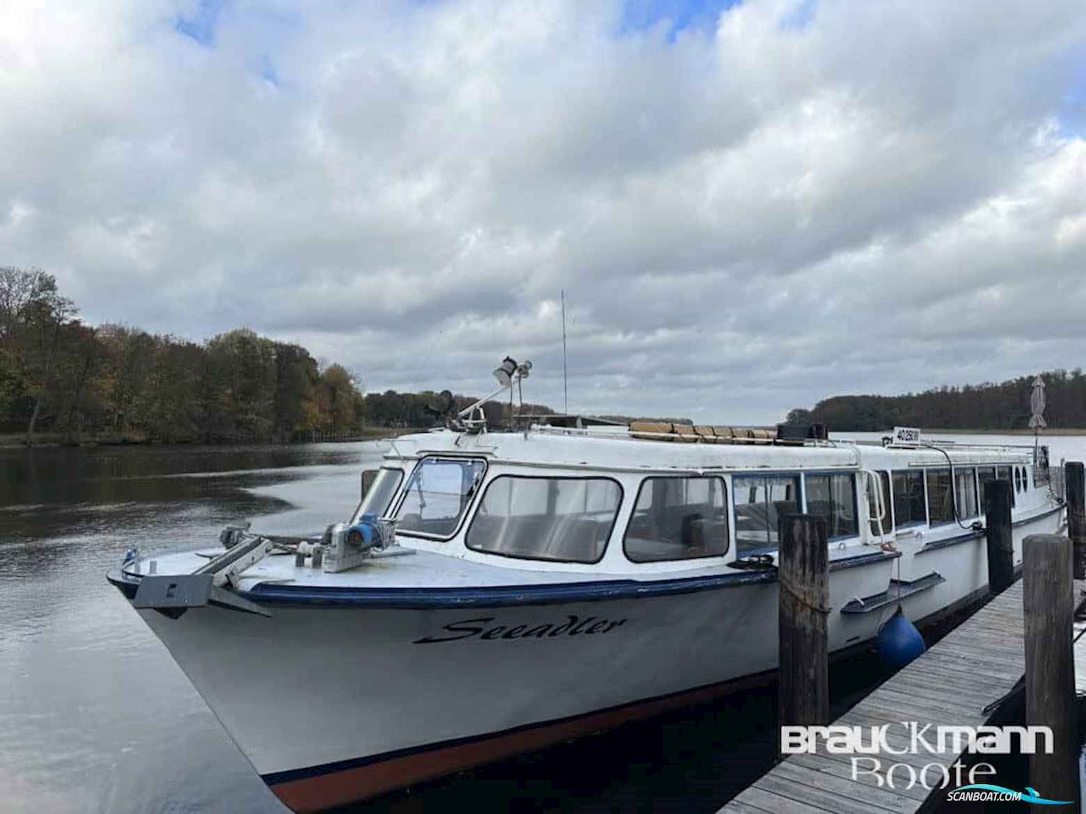 Deutscher Werftbau 23.3 Seeadler Motorboat 1956, with Mercedes engine, Germany