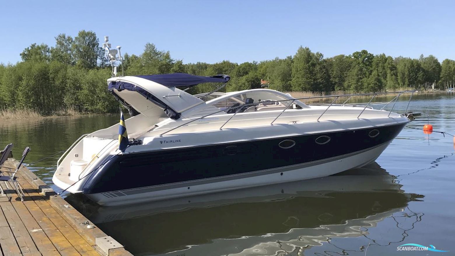 Fairline 36 Motorboat 1995, with 2 x Volvo Penta engine, Sweden