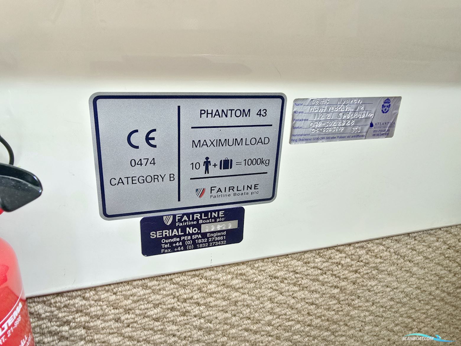 Fairline Phantom 43 Volvo Penta Tamd 74P-A