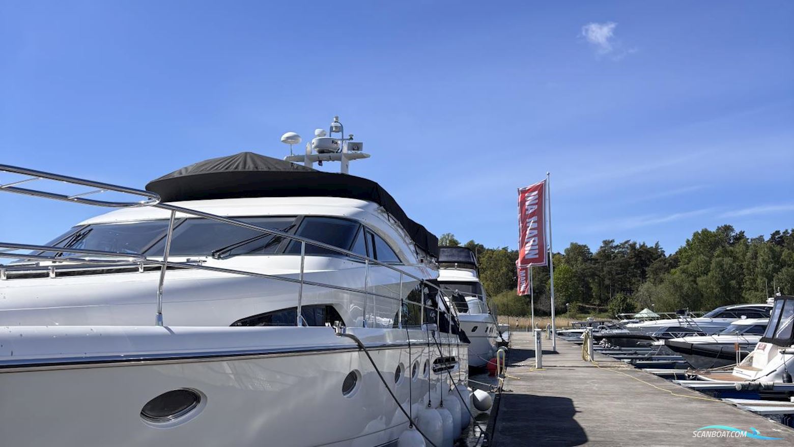 Fairline Squadron 58 Motorboat 2002, with 2x Volvo Penta D12 engine, Sweden