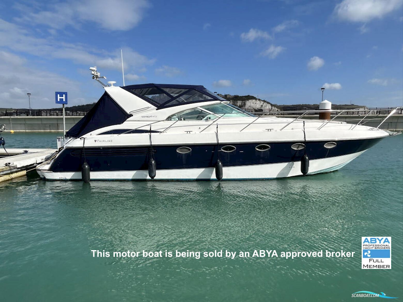 Fairline Targa 43 Motorboat 2000, with Volvo Penta Tamd 74P engine, United Kingdom