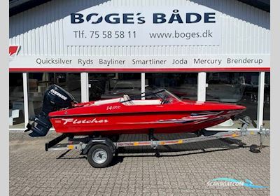 Fletcher 14 GTO med 60 hk Evinrude E-Tec og 750 kg trailer Motorboat 2008, with Evinrude E-Tec engine, Denmark