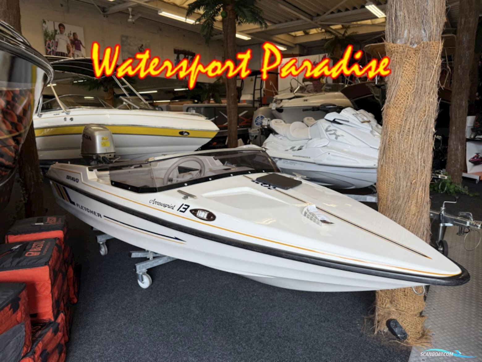 Fletcher Arrowsprint 13 Motorboat 1995, with Honda engine, The Netherlands