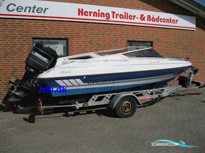 Fletcher Bravo Arrowstreak 17 Classic m/Mercury 100 hk Elpto og Indespension Trailer - NU Nedsat KR. 10.000,- ! Motorboat 1994, with Mercury engine, Denmark