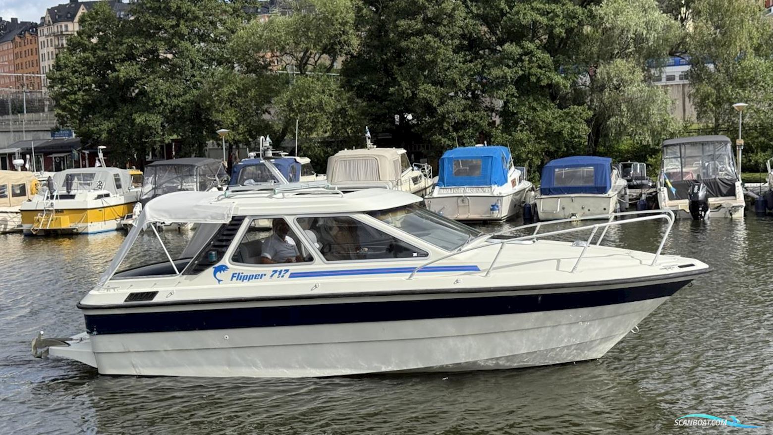 Flipper 717 C Motorboat 1989, with Volvo Penta engine, Sweden