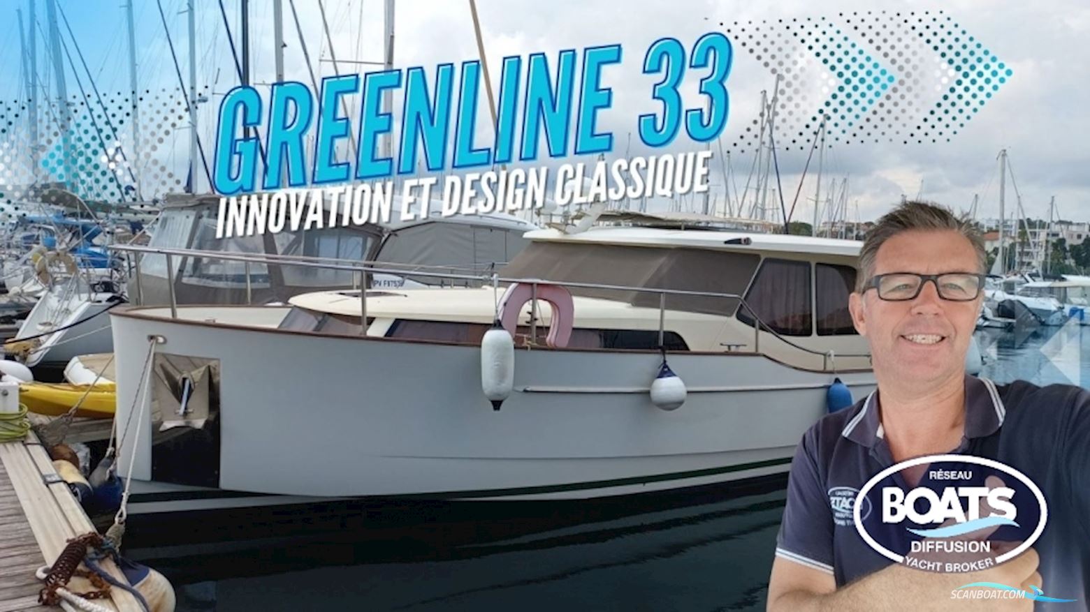 Greenline 33 Motorboat 2011, with Volkwagen engine, France