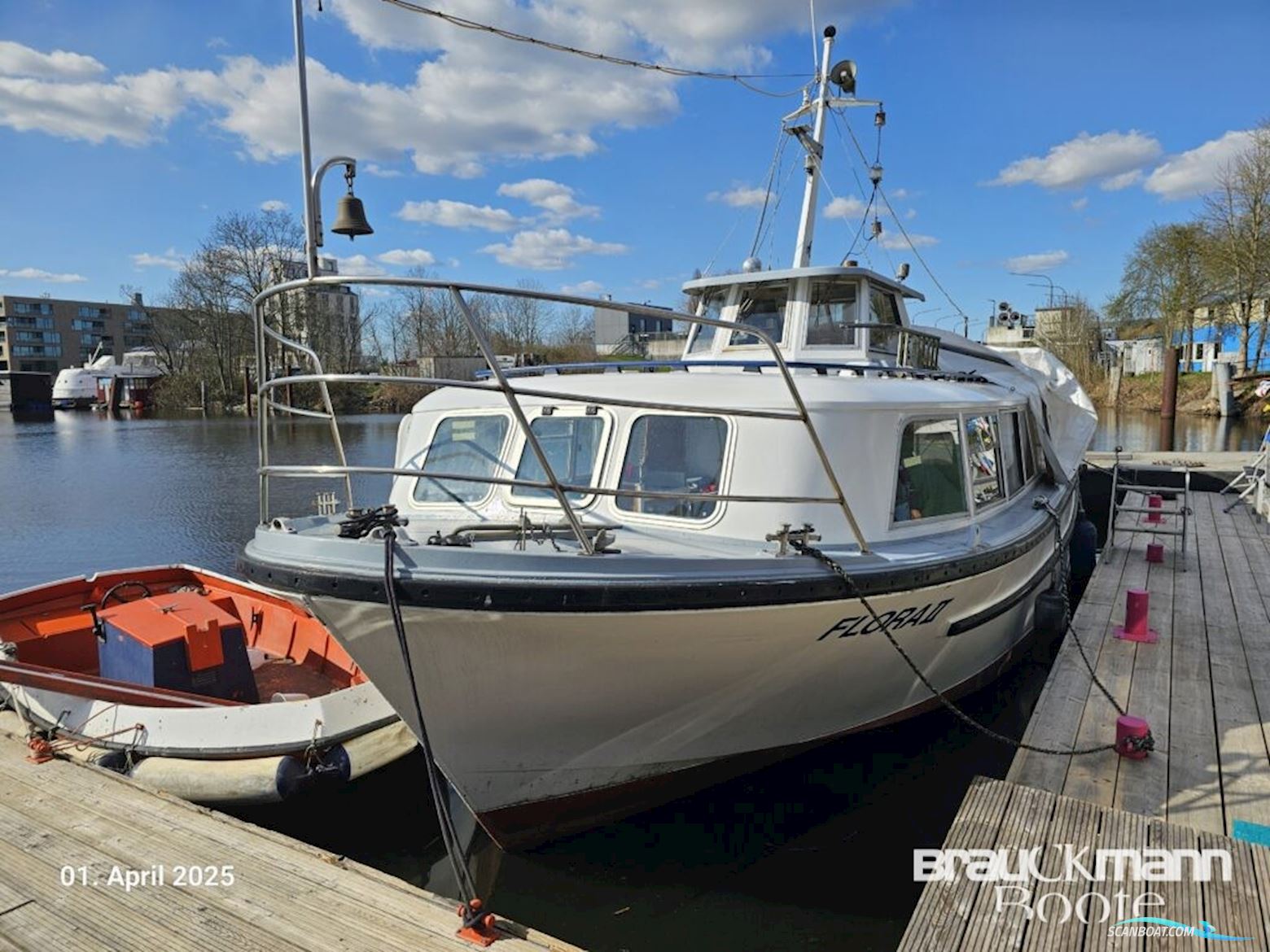 Hatecke Bootswerft Flora II Motorboat 1987, with Man Diesel engine, Germany