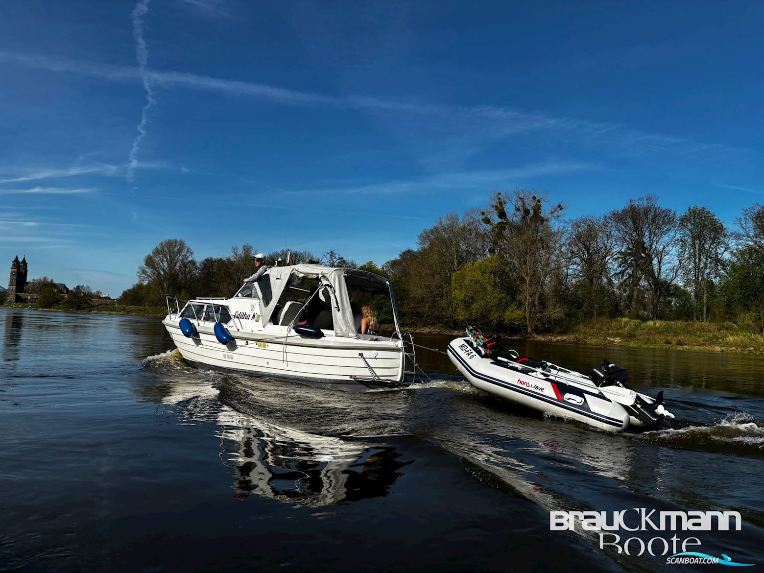 Inter 6800 de Luxe Motorboat 1998, with Yanmar Diesel engine, Germany