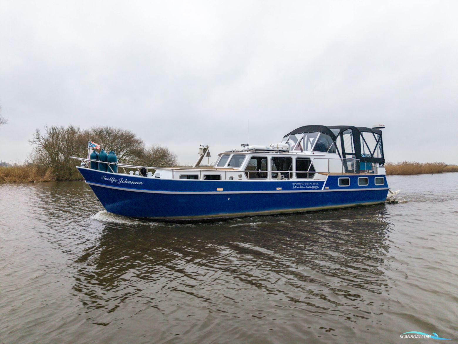 Kooiman Spiegelkotter 13.50 AK Motorboat 1980, with Green Marine engine, The Netherlands