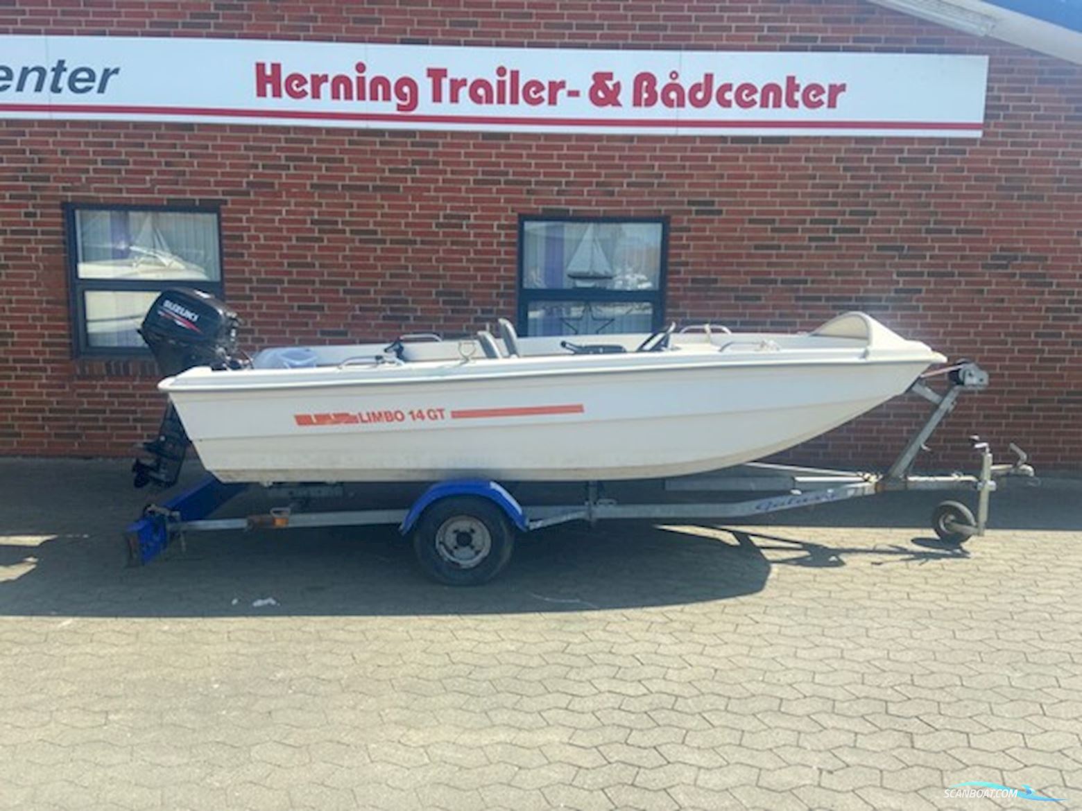 Limbo 14GT m/Suzuki F20 hk og Galaxy Trailer Motorboat 2008, with Suzuki engine, Denmark