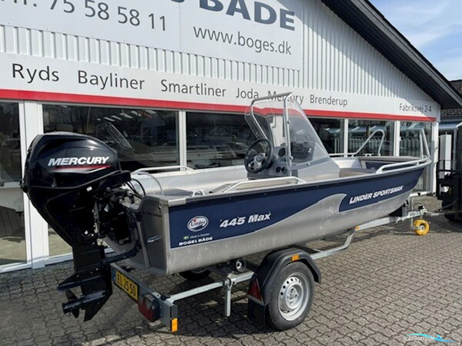 Linder 445 Sportsman Max med Mercury F25 ELPT EFI