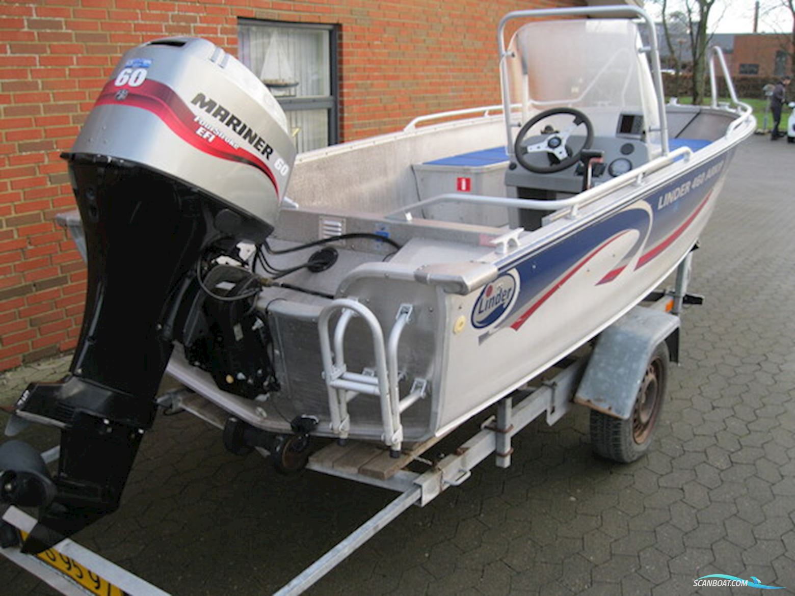 Linder Arkip 460 m/Mariner F60 hk Efi 4-Takt Motorboat 2004, with Mariner engine, Denmark