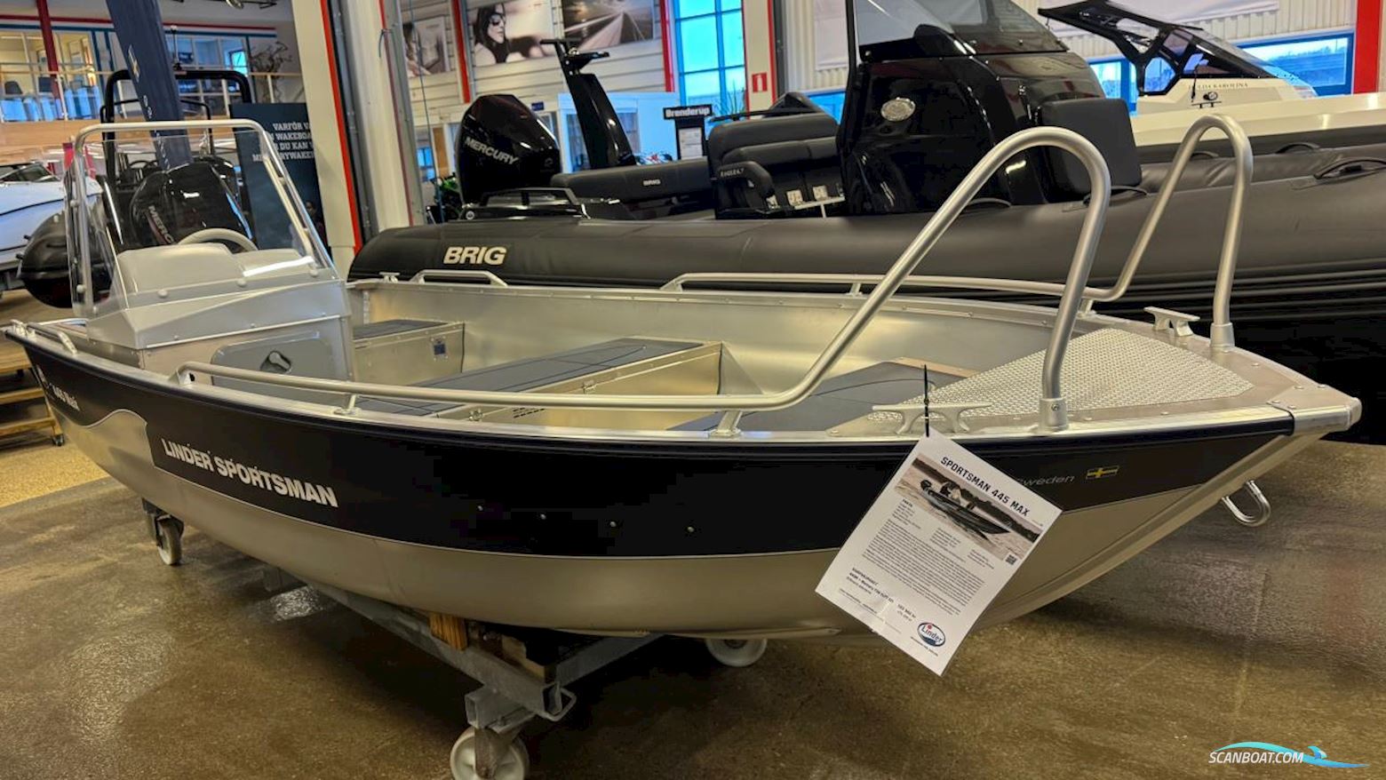 Linder Sportsman 445 Max Motorboat 2026, with  Mercury engine, Sweden