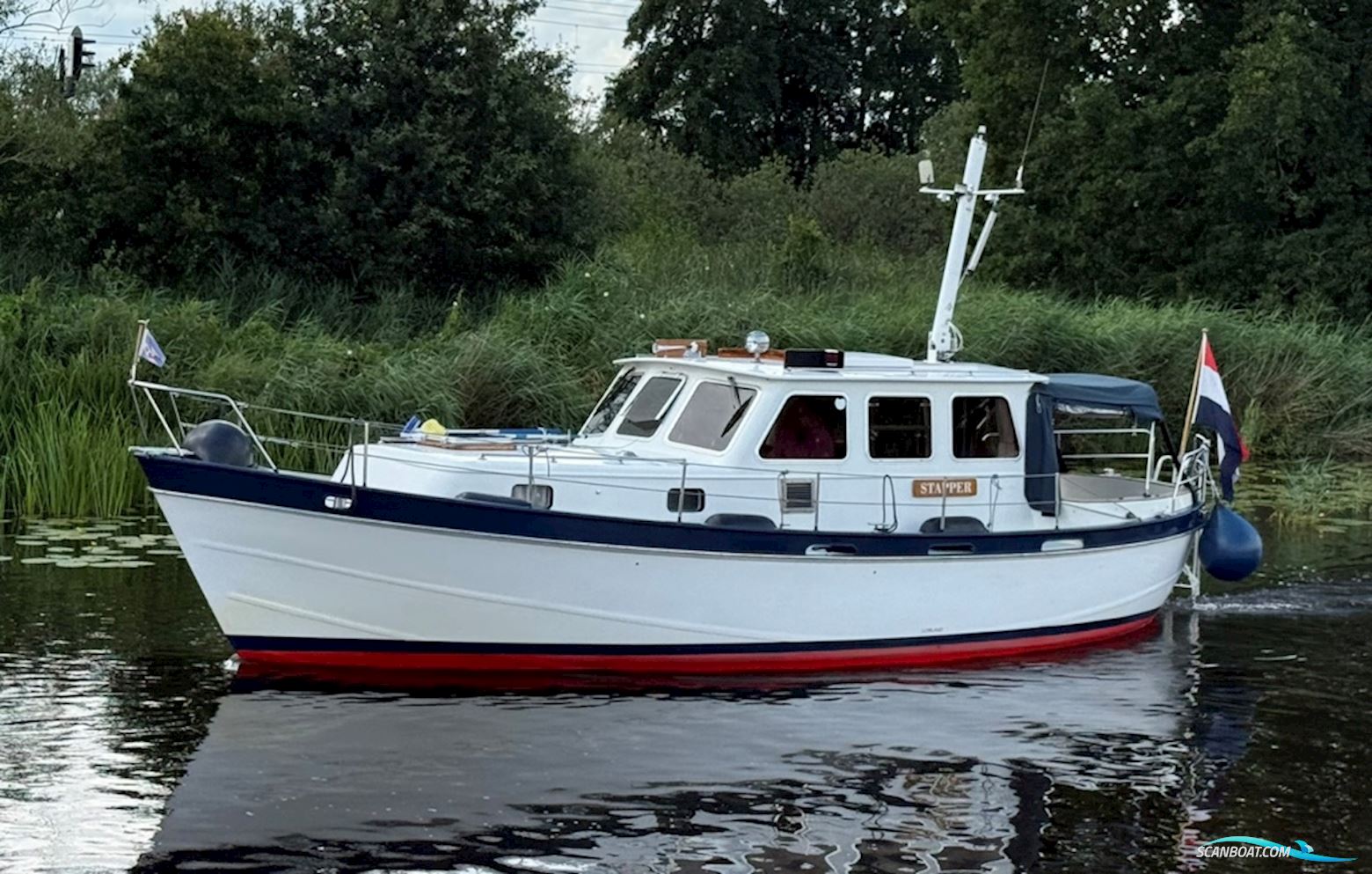 Lowland Kotter 1000 Motorboat 1980, with Vetus Deutz  engine, The Netherlands