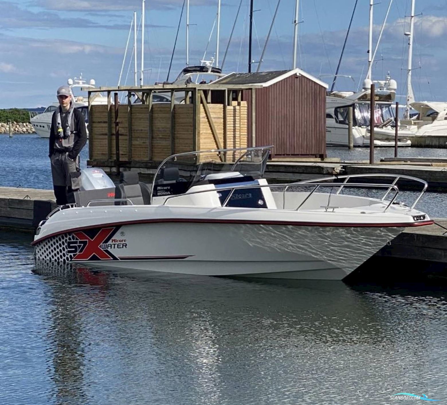 Micore XW 57 - 115 HK Honda/Udstyr Motorboat 2022, with Honda 115 HK 2022 engine, Denmark