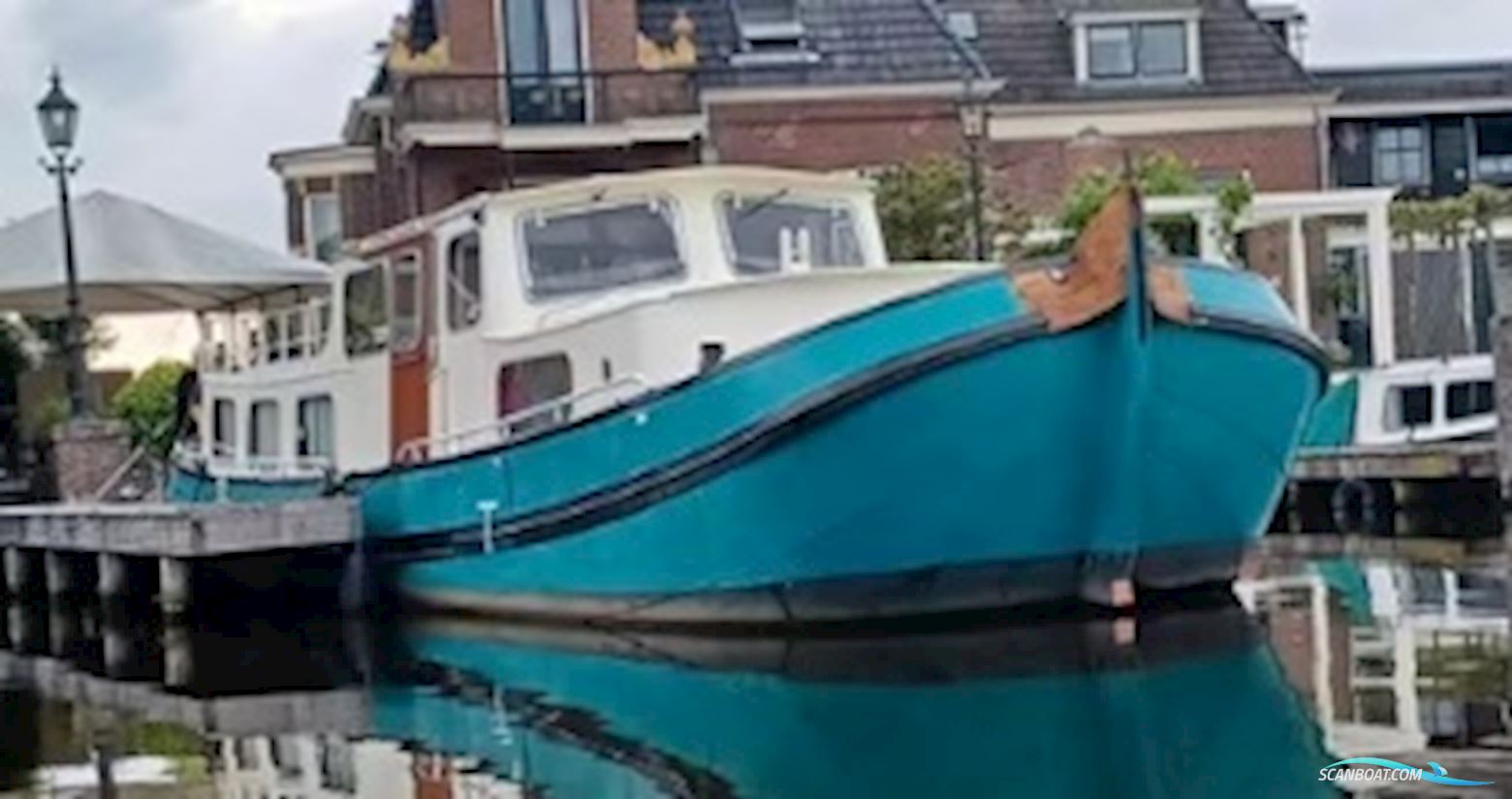 Motor Tjalk Skûtsje Motorboat 1898, with Mercedes engine, The Netherlands