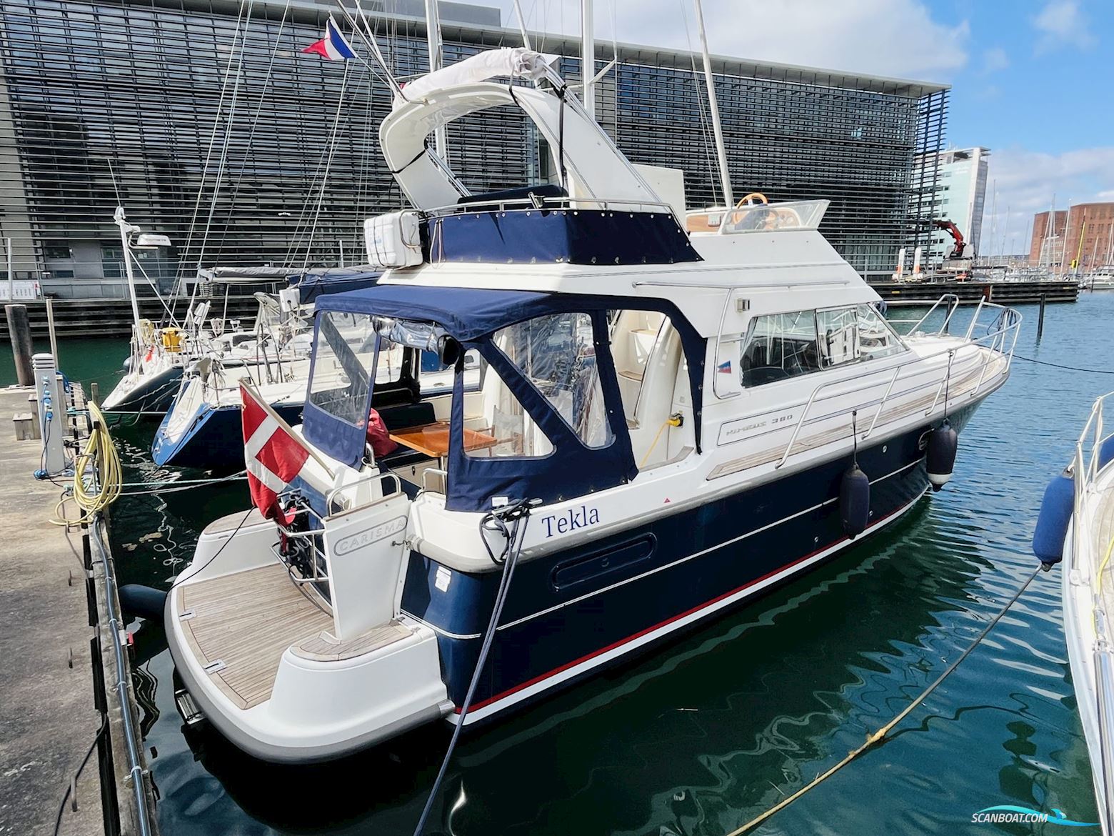 Nimbus 380 Carisma Flybridge Motorboat 2004, with 2 x Volvo Penta KAMD43P engine, Denmark