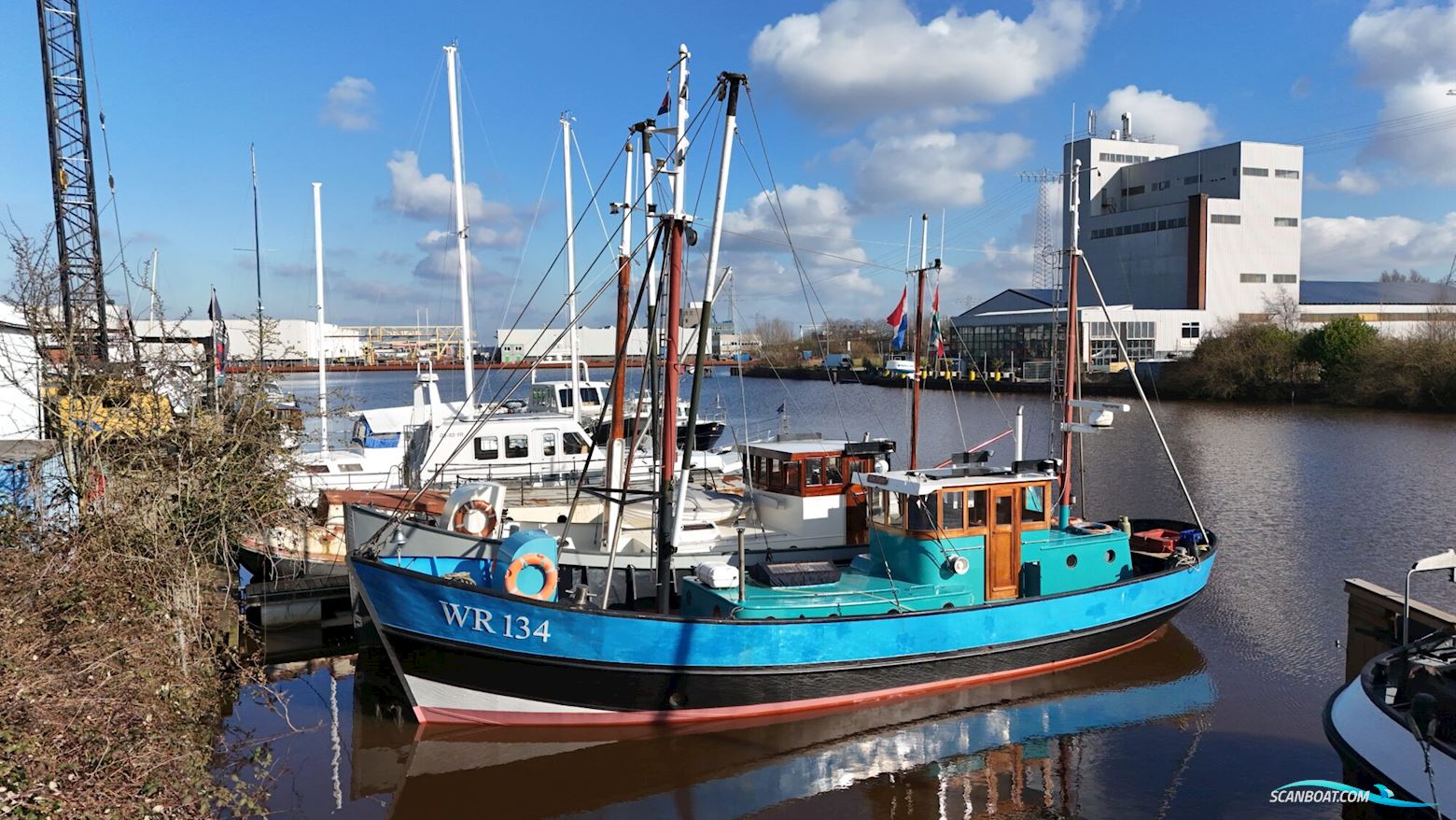 Noordzeekotter  ‘WR 134’ Motorboat 1960, with Volvo Penta engine, The Netherlands
