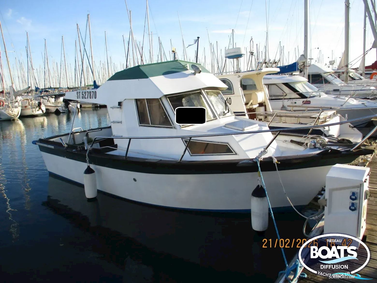 Ocqueteau 740 Alienor Motorboat 1980, with Iveco engine, France