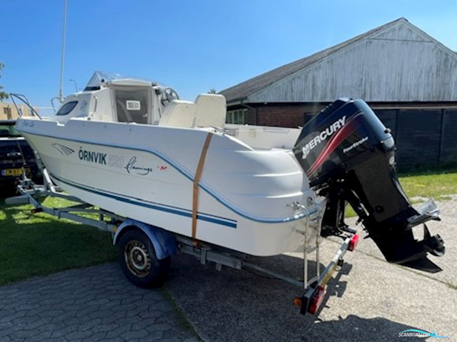 Ørnvik 520 Flamingo Med Mercury F75 4-Takt Samt Brenderup Trailer - NY Pris kr 69.000