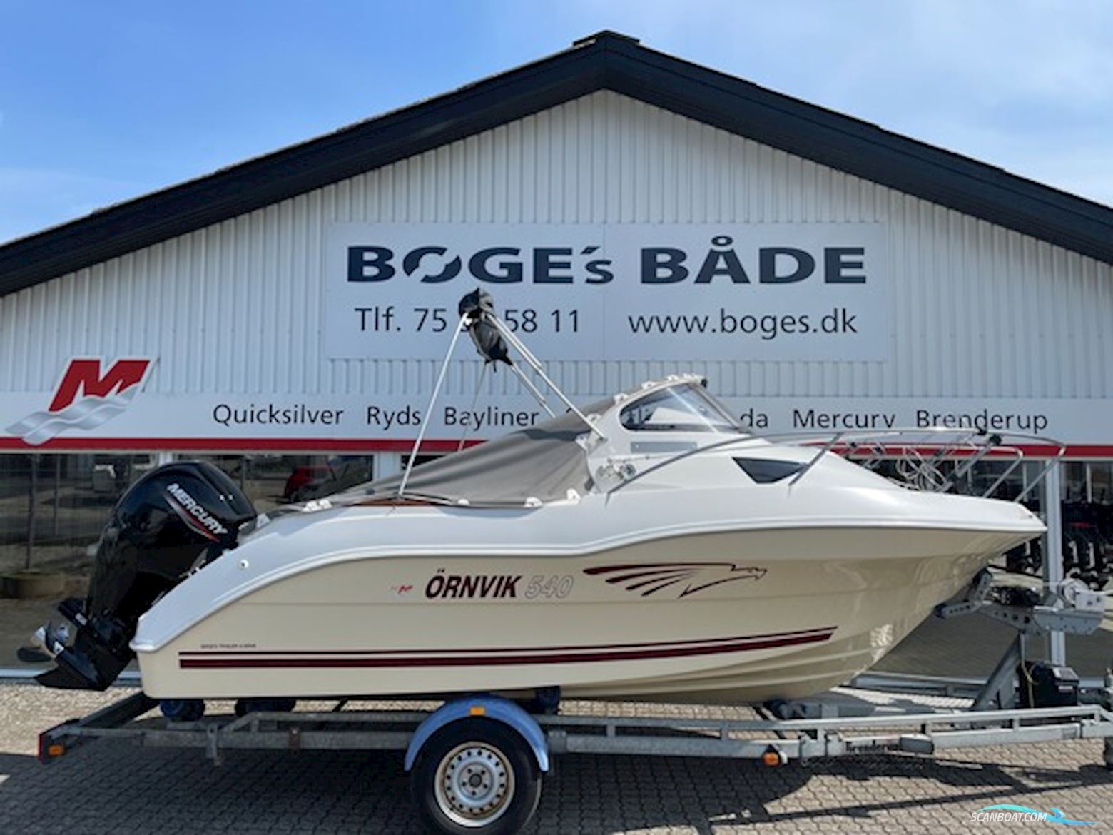 Ørnvik 540 Cruiser med 150 hk Mercury-EFI 4-takt 3,0L og Brenderup Bådtrailer - Anvisningssalg - SOLGT