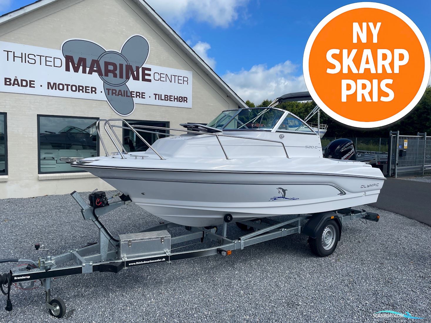 Olympic 520 Cabin Motorboat 2021, with Mercury 4 Stroke engine, Denmark