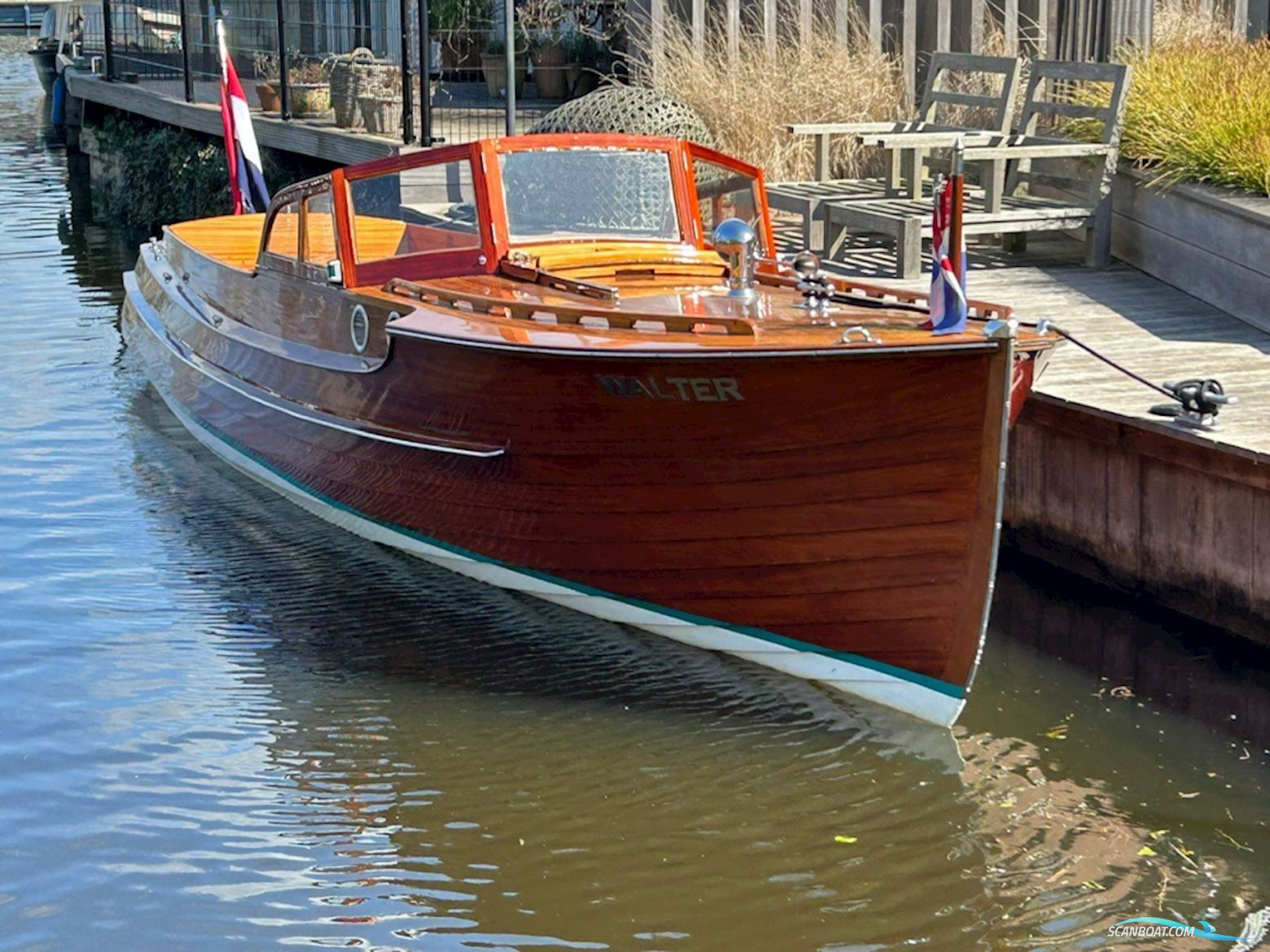 Peterson Daycruiser Motorboat 1935, with Volvo Penta engine, The Netherlands