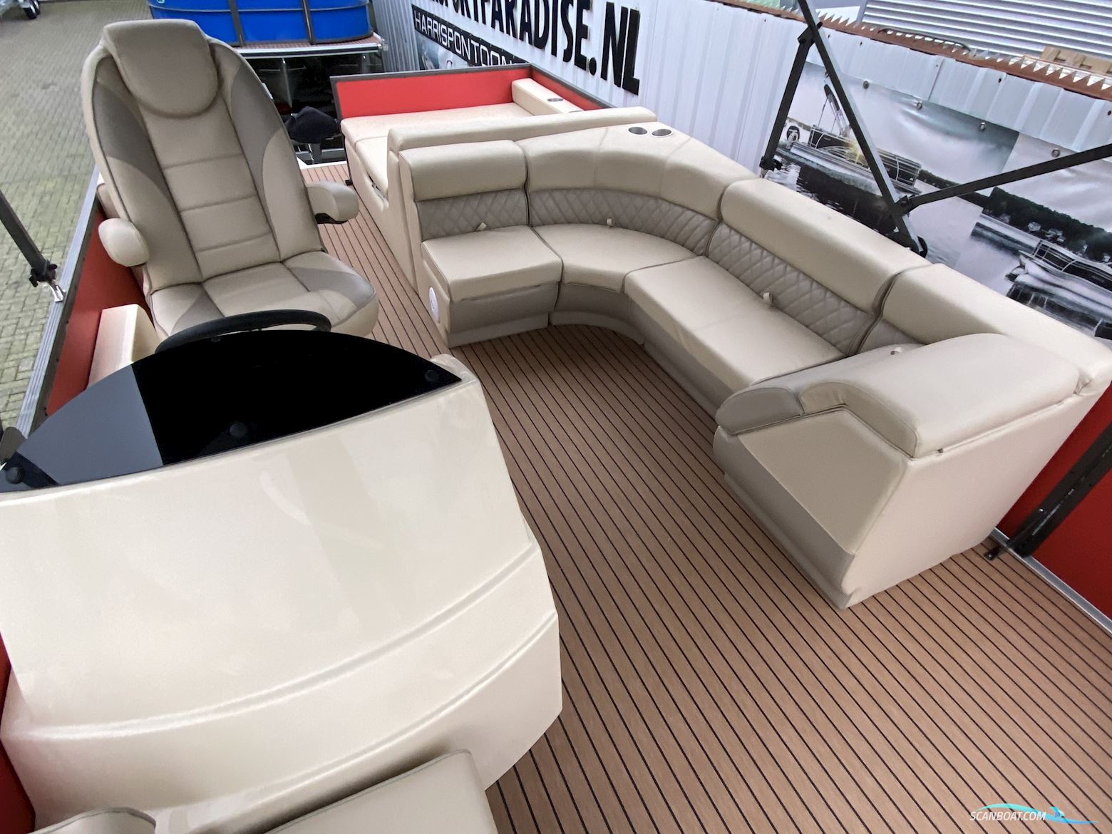 Pontoonboot 25FT 3-Tubes Red