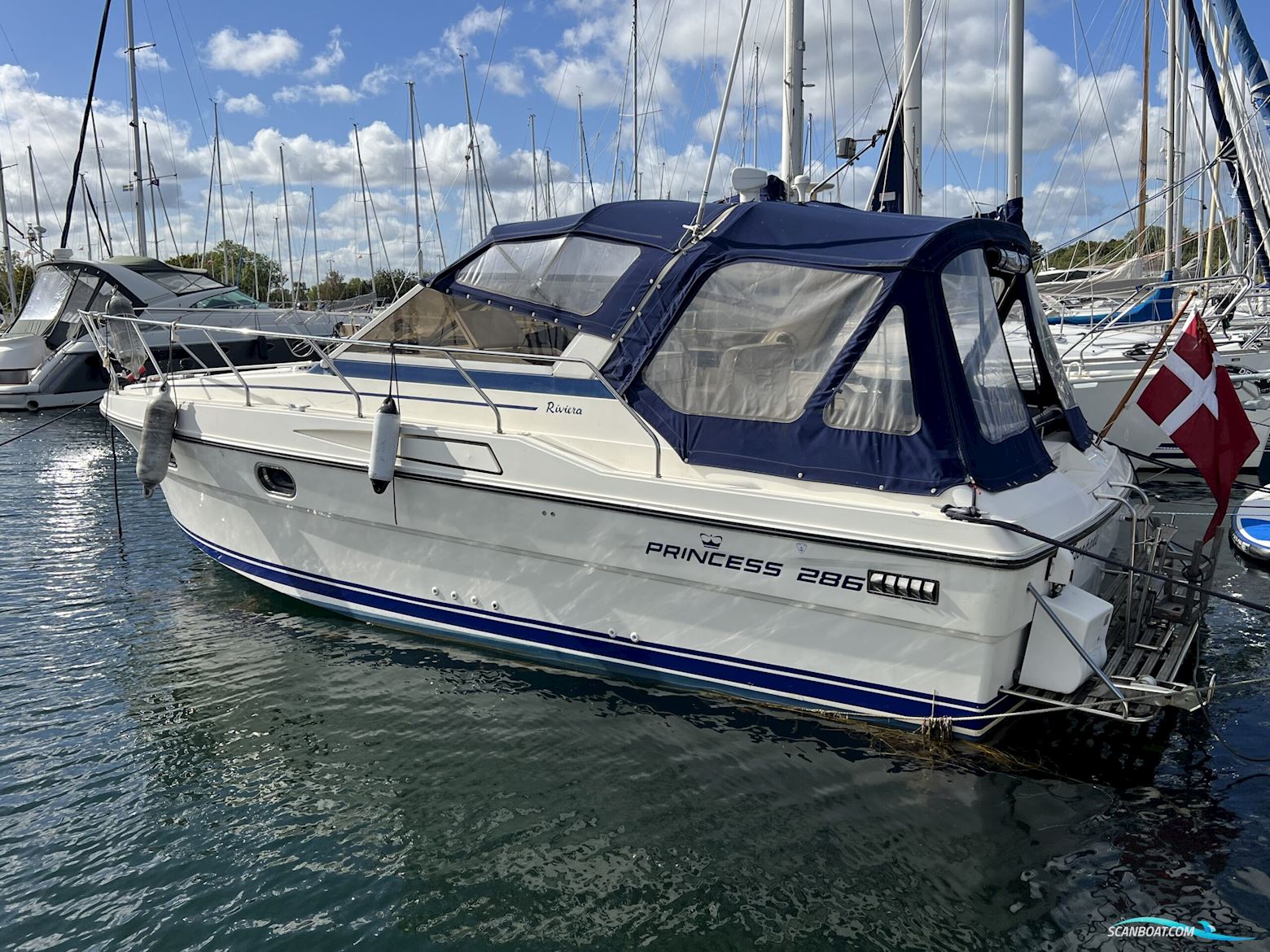 Princess 286 Riviera Motorboat 1985, with Volvo Penta AQ271 C engine, Denmark