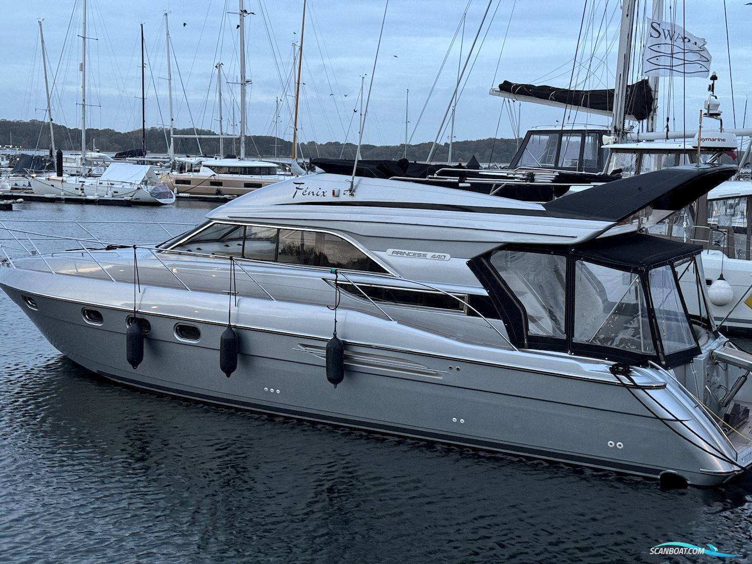 Princess 440 Fly Motorboat 1997, with Caterpillar engine, Germany