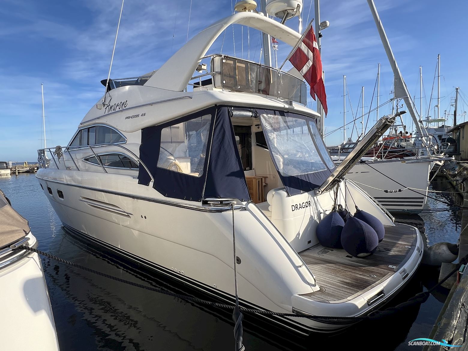 Princess 45 Flybridge Motorboat 2000, with Volvo Penta TAMD 74P engine, Denmark