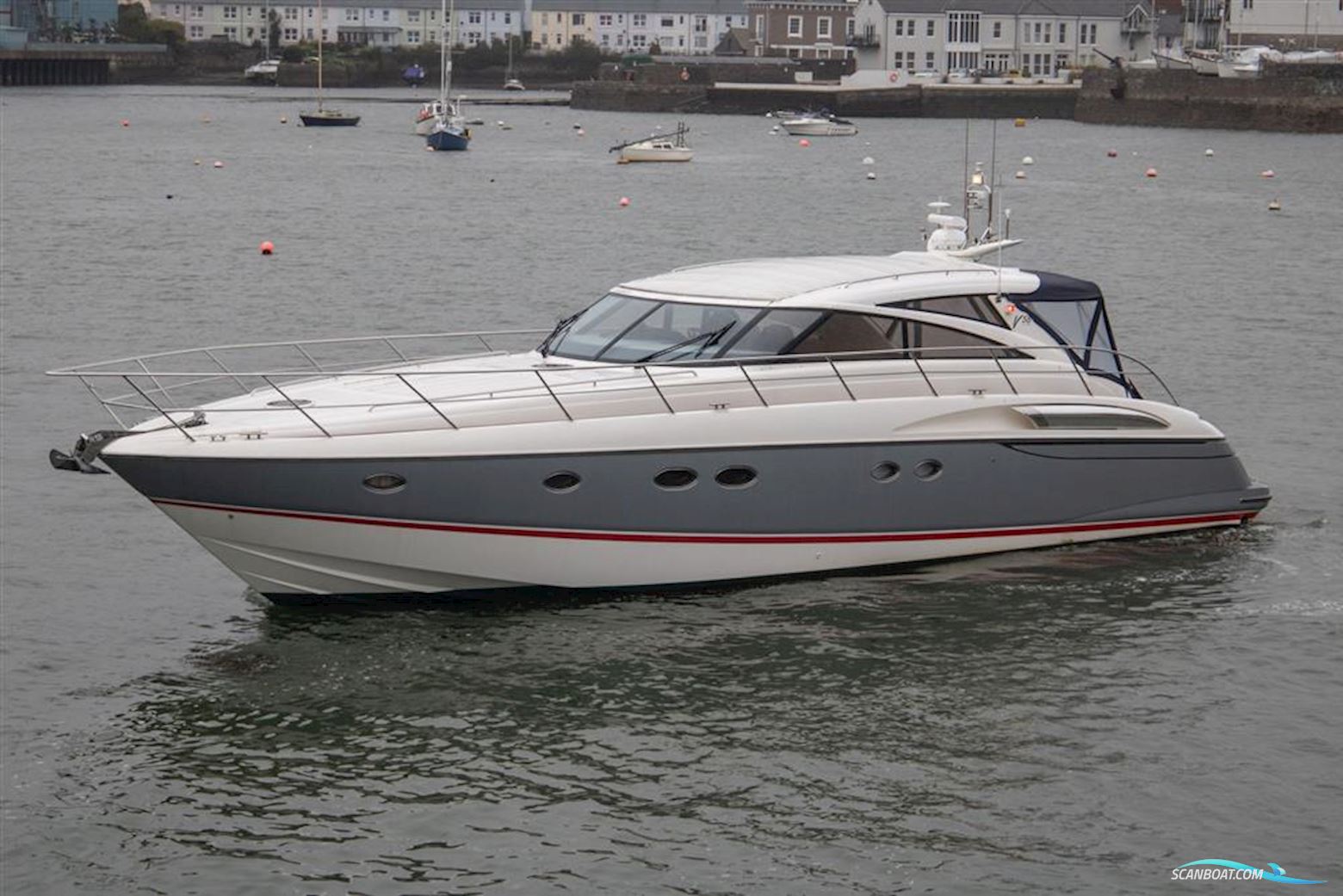 Princess V58 Motorboat 2003, with 2 x Man D2848 LE403 engine, United Kingdom
