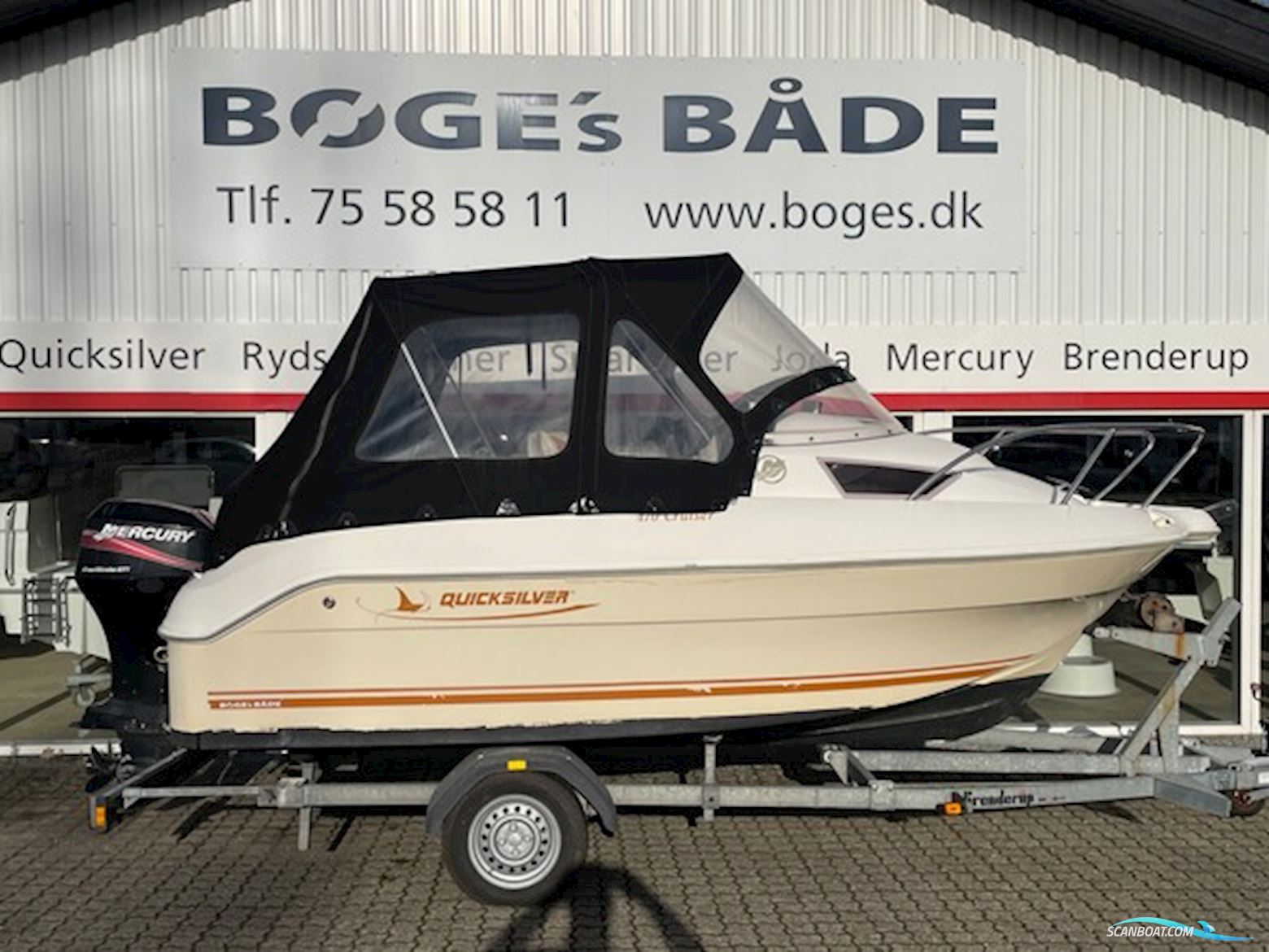 Quicksilver 470 Cruiser Med 40 hk Mercury-Efi 4 Takt og 1000 kg Brenderup Bådtrailer - Engros Motorboat 2008, with Mercury engine, Denmark