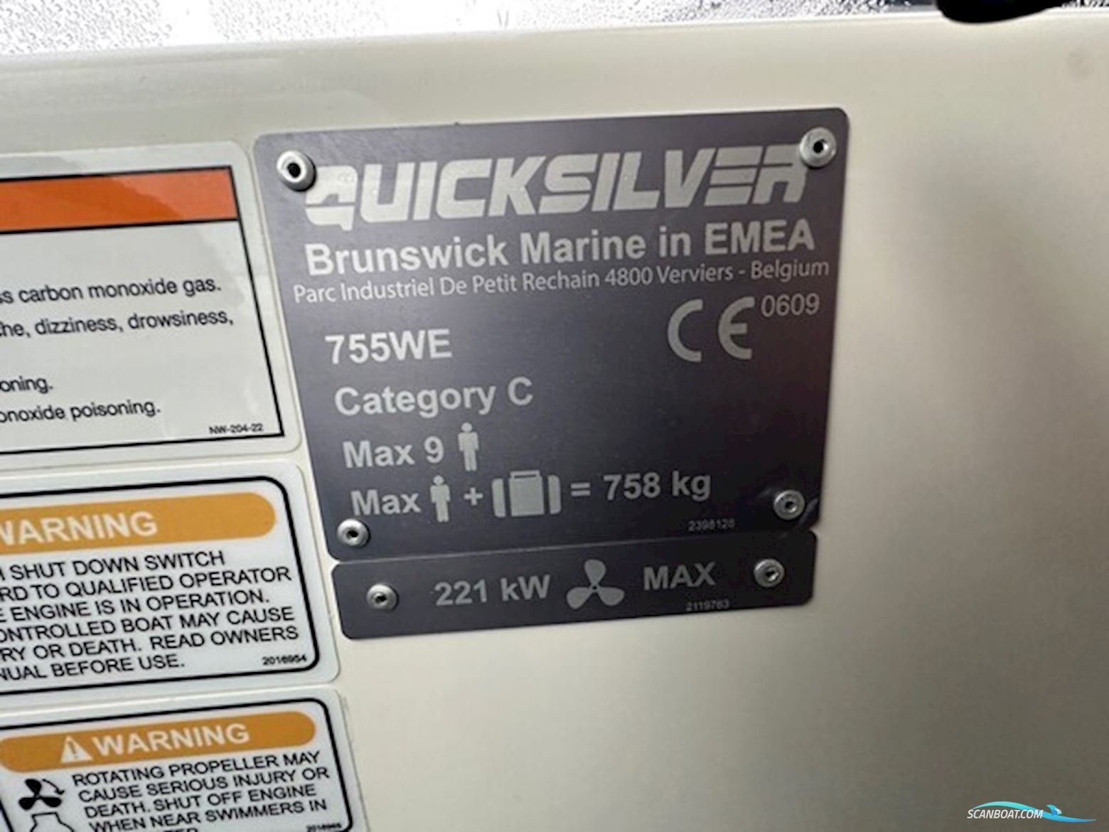 Quicksilver 755 Weekend Med Mercury 250 hk Verado Dts – 2023 – Kun 15,2 Timer