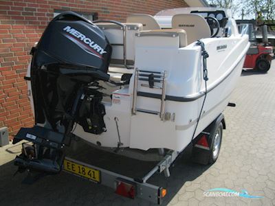 Quicksilver Activ 455 Cabin m/Mercury F50 hk Efi 4-Takt og Brenderup Trailer Motorboat 2020, with Mercury engine, Denmark