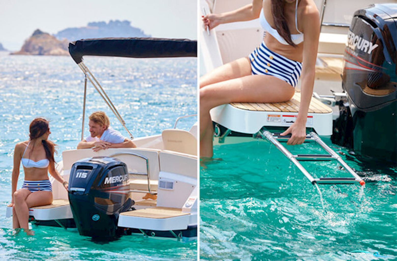 Quicksilver Activ 555 Cabin med 100 hk Mercury-EFI 4 takt 2,1L - INKL. EKSTRAUDSTYR