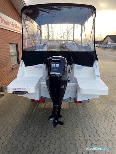 Quicksilver Activ 555 Cabin m/Mercury F115 hk og Brenderup Trailer Motorboat 2024, with Mercury engine, Denmark