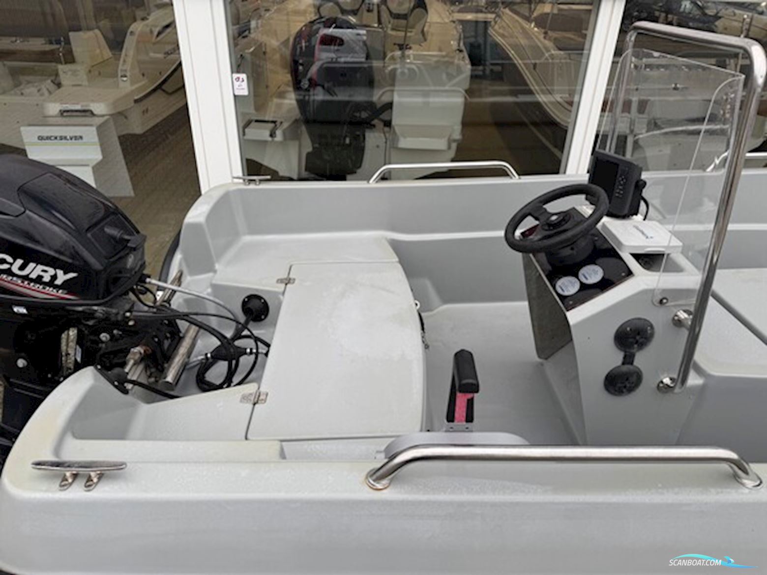 Ryds 438 BF Big Fish Med F20 Mercury Elpt 4 Takt og 500 kg Brenderup Bådtrailer