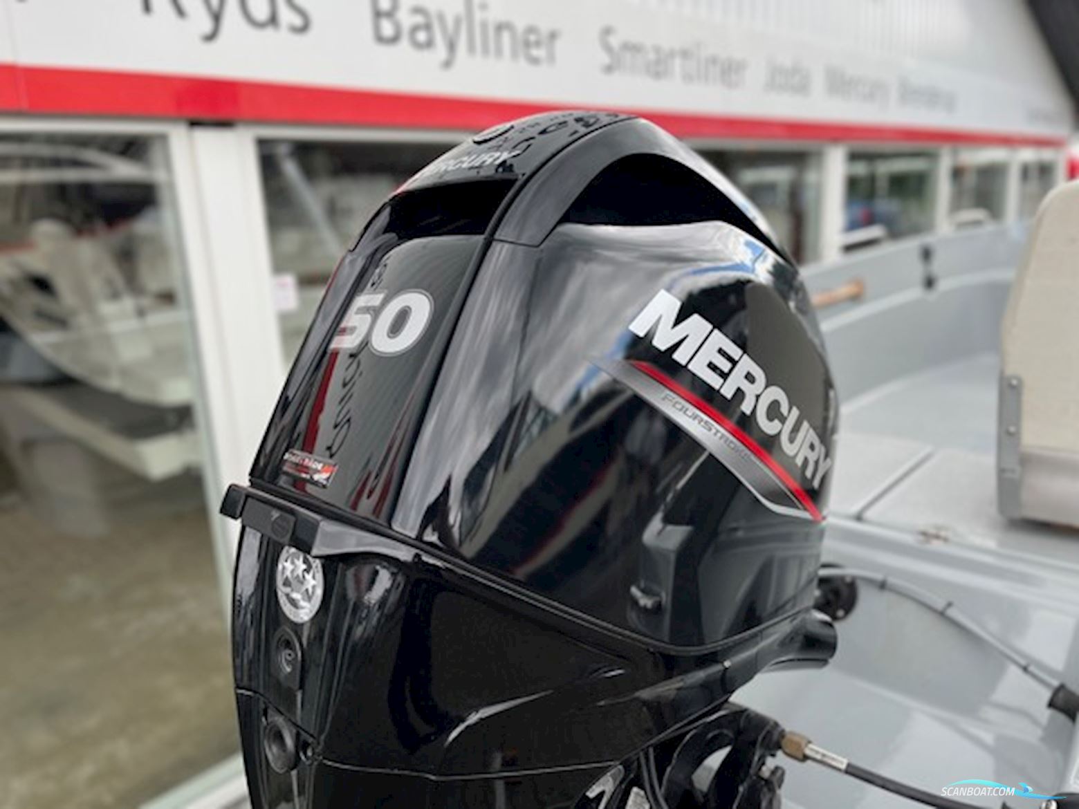 Ryds 486 BF Med 50 hk Mercury-Efi 4 Takt og 1000 kg Brenderup Bådtrailer -