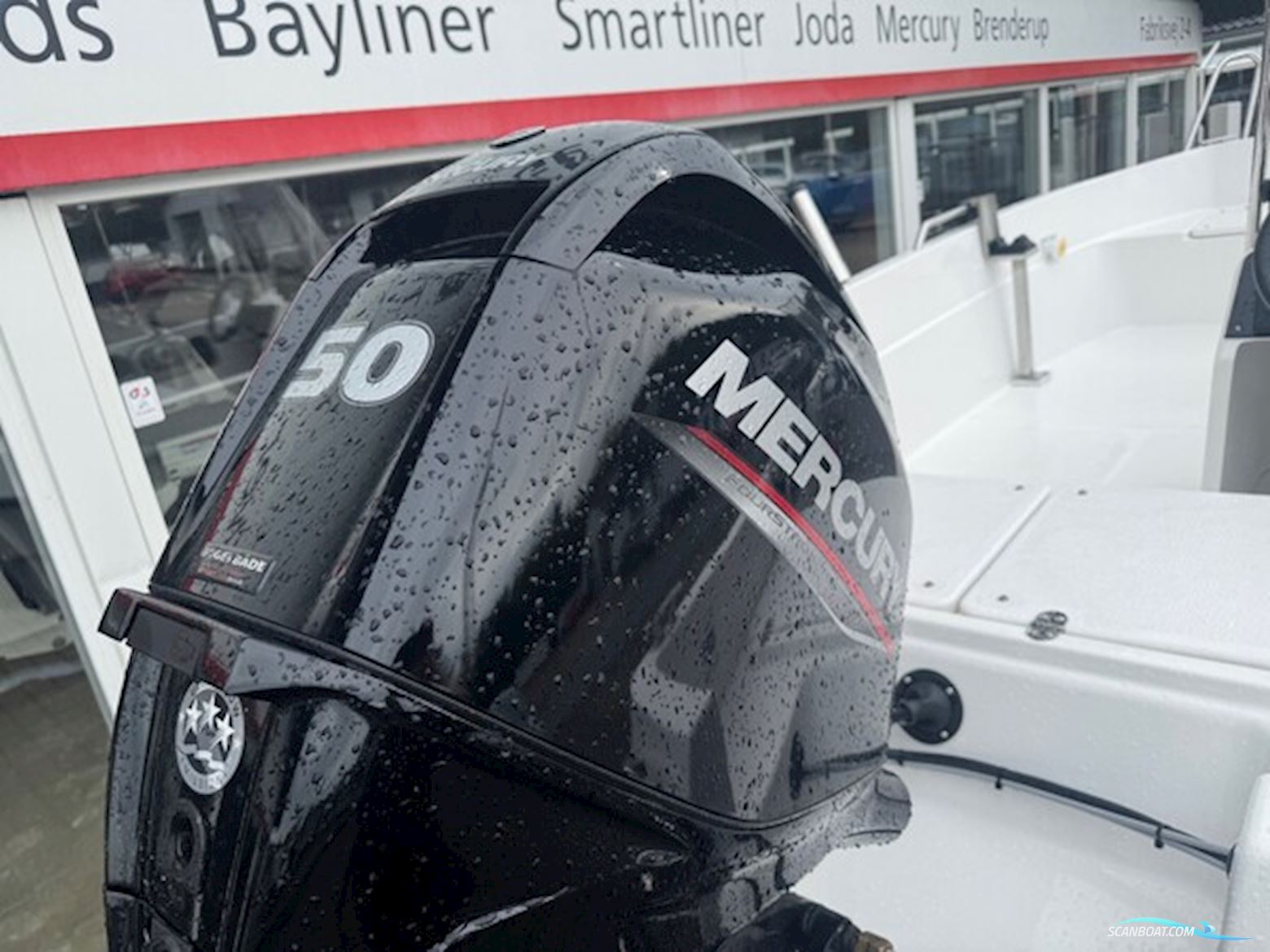 Ryds 486 BF Med 50 hk Mercury-Efi 4 Takt og 750 kg Brenderup Ubx Bådtrailer