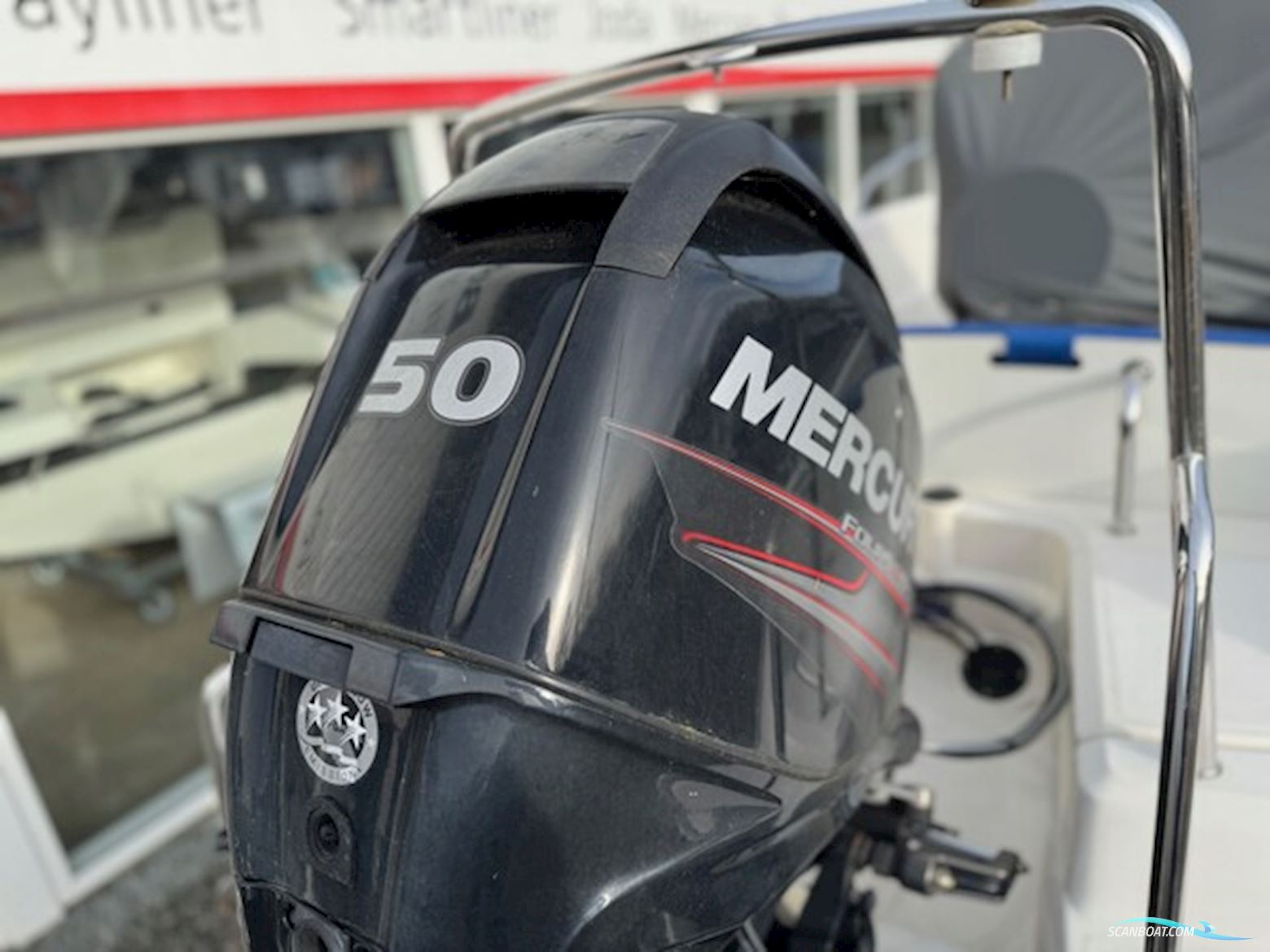 Ryds 488VI Sport med 50 hk Mercury-EFI 4 takt og 750 kg Brenderup bådtrailer - Anvisningssalg