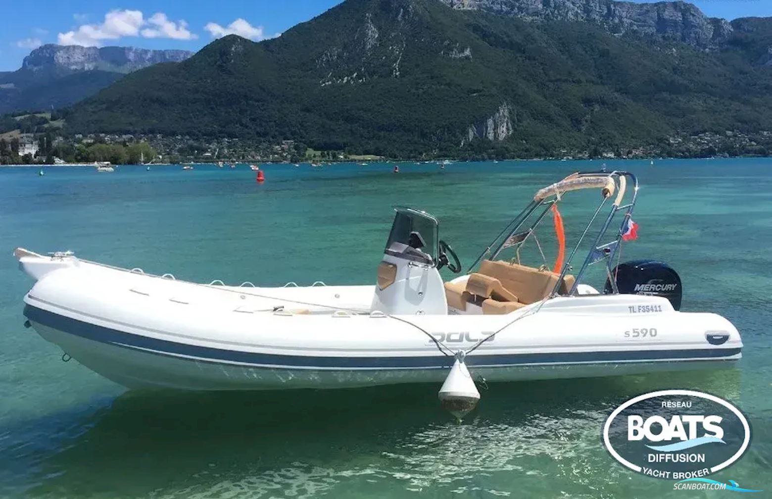 Sacs S 590 Motorboat 2014, with Mercury engine, France