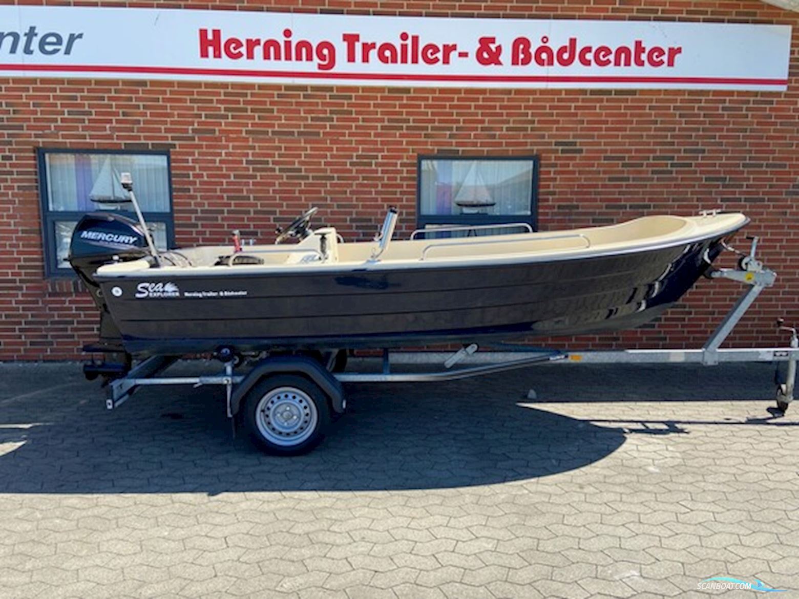 Sea Explorer 440 Dzeta Styrepult m/Mercury F20 hk EL 4-Takt og Brenderup Trailer Motorboat 2017, with Mercury engine, Denmark