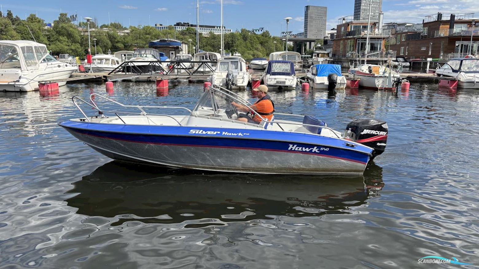 Silver 540 Hawk DC Motorboat 2004, with Mercury engine, Sweden
