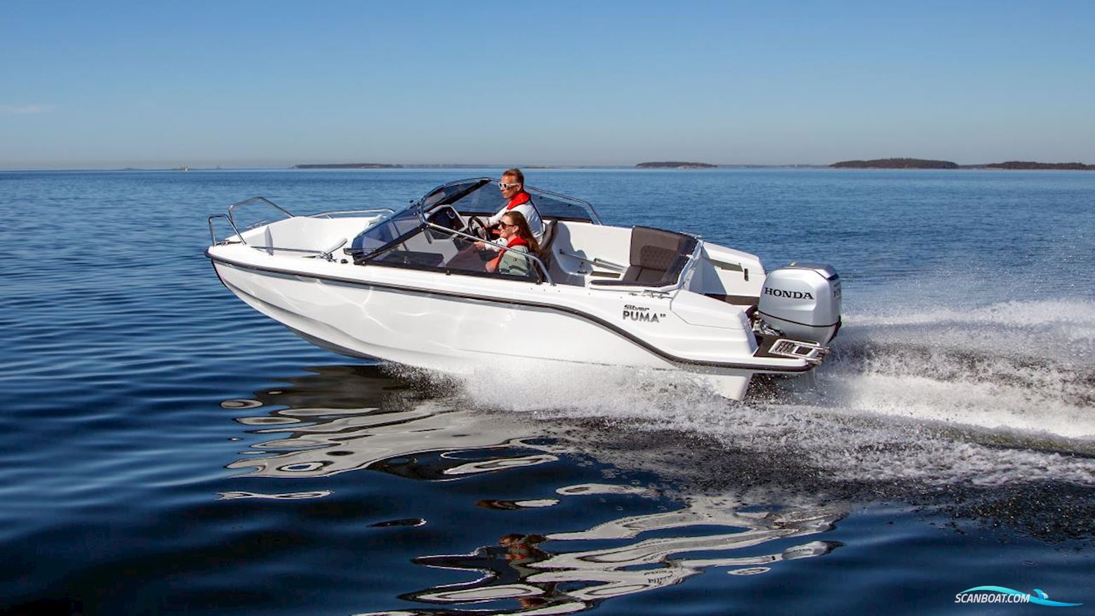 Silver Puma BRz Motorboat 2023, with Honda engine, Sweden
