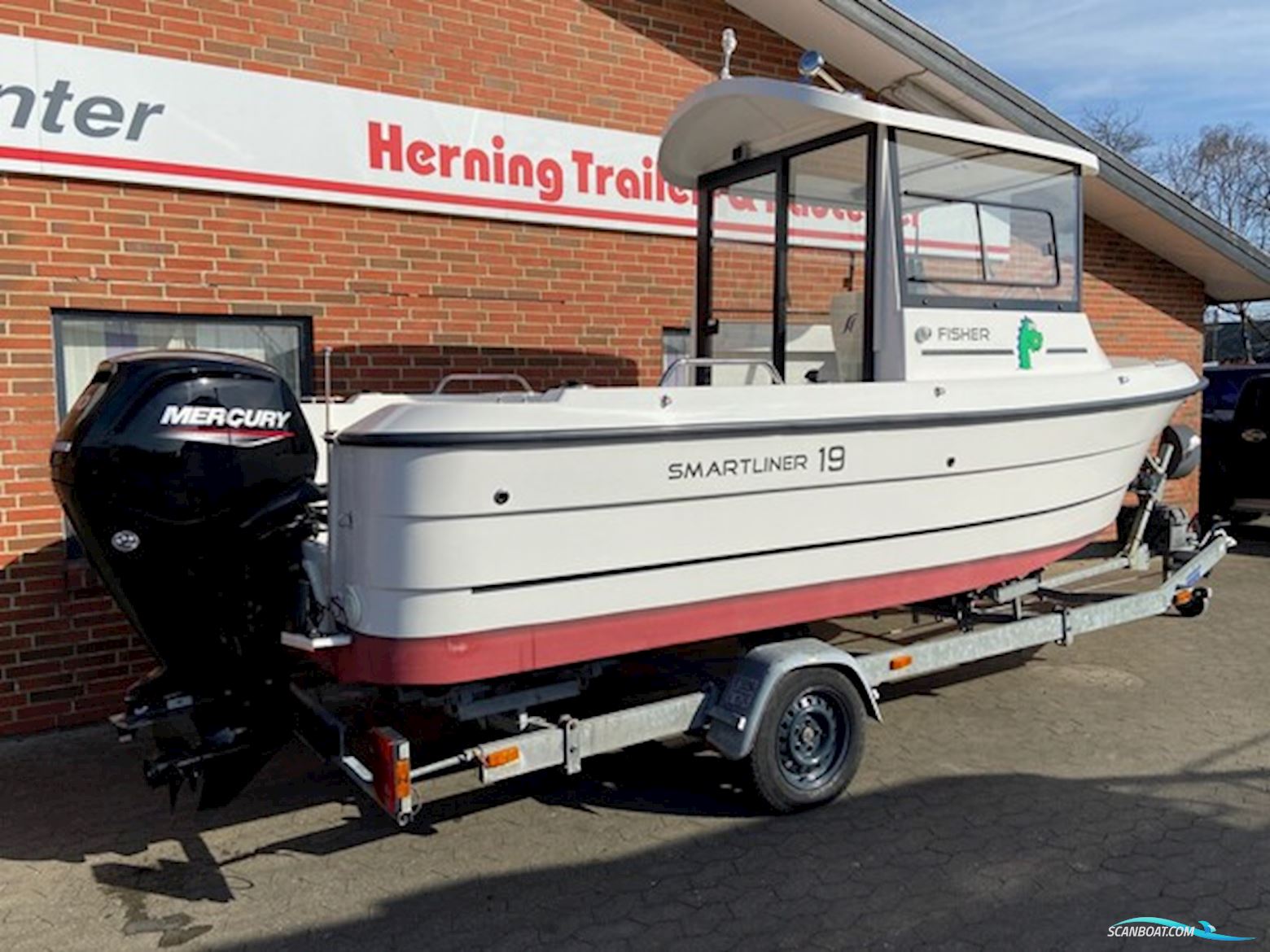 Smartliner Fisher 19 m/Mercury F80 hk Efi 4-Takt - Kun Sejlet 10 T !